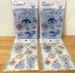 セリア　amifa アクアリウム　クリームソーダ　ウォーターシール　4点　新品