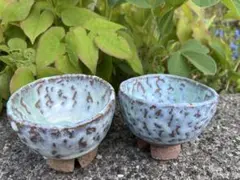 鼠志野焼き　ぐい呑み2個セット