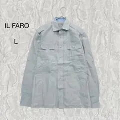 イルファーロ IL FARO シャツジャケット 薄手 リネン混 メンズ Lのサムネイル