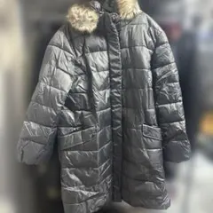 ブラック ロングダウンジャケット 5L