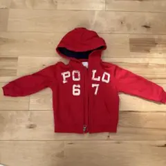 POLO 赤色パーカー