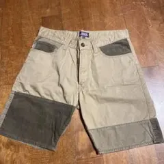Purple & Yellow 切替パッチワークベージュ ショートパンツ Mのサムネイル