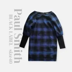 Paul Smith BLACK LABELウール混チェックミニワンピース/40