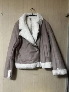 ライダースJK ピンクベージュ　グレイル　INGNI ファー　アウター　コート