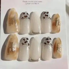 ネイルチップ　Lサイズ　レオパード