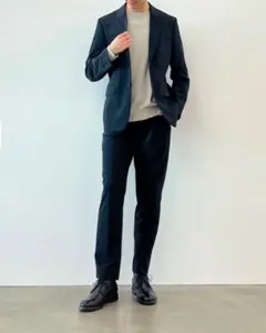 PLST ネイビー スラックス ビジネスカジュアル ナイロン テック系のサムネイル
