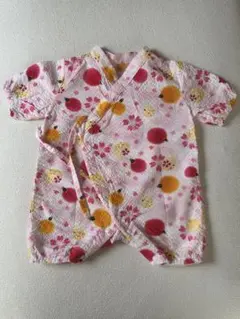 花柄コットン甚平 60〜70cmろんぱーす