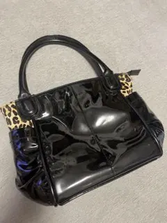 エナメル ハンドバッグ レオパード柄【ダイアナ】のサムネイル