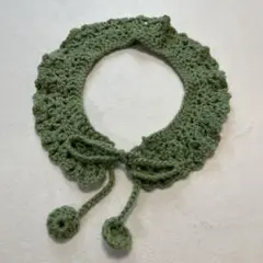 付け襟 ハンドメイド ニット 鍵あみ