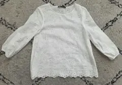 ZARA カットワークレースブラウス