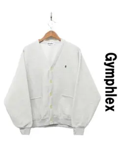 E547/美品 Gymphlex スウェットカーディガン S グレー 裏起毛