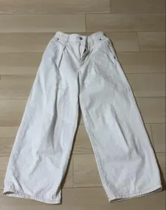 GU 와이드 청바지 화이트
