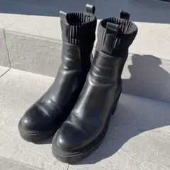 ZARA サイドゴアブーツ ソックスブーツ