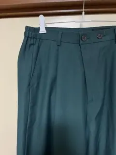 スラックス 古着 90s エメラルドグリーン ワイド ビンテージ