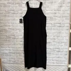 しまむら MUMU ワークジャンスカ ワンピース 黒 L ジャンパースカートのサムネイル
