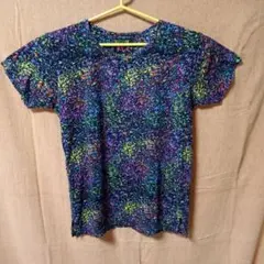 多色抽象パターン 半袖Tシャツ