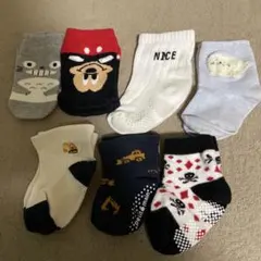 ベビー靴下 7足セット キャラクター柄