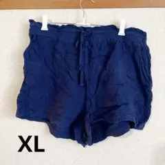美品★ ショートパンツ 【XL】 ネイビー 部屋着 レディース ハーフパンツ