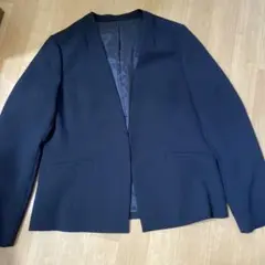 グリーンレーベルリラクシングノーカラージャケットネイビー