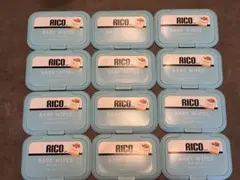【美品】おしり拭き蓋 フタRICO BABY WIPES 12個 水色のサムネイル