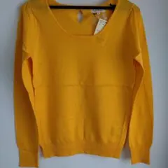 ROPE’PICNIC イエローニット 長袖 バックボタン付き