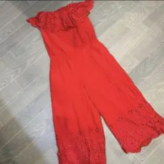 トイ様　ダチュラ　赤色 刺繍オールインワンのサムネイル