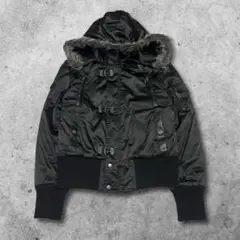 ファイヤーマンジャケット 短丈 身幅広 ヴィンテージ古着 ブラック ブルゾン ファイヤーマンジャケット 短丈 身幅広 ヴィンテージ古着