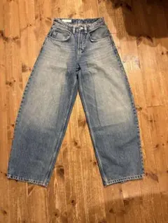 ZARA バルーンフィットデニムパンツ　ブルー　EU34（JP28）のサムネイル