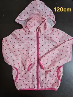 ピンク ハート フード 収納可能 ジャケット ウィンドブレーカー ジャンパー