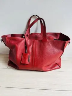 美品 ジャンニキャリーニ 本革 トートバッグ 2way シボ革