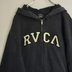 RVCA パーカー スウェット ジップアップ ブラック メンズXL