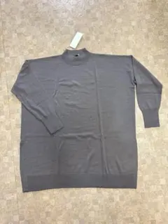 新品　ユニクロ　エクストラファインメリノ モックネックチュニック　Ｌ