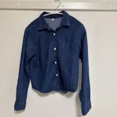 GU デニムシャツ 長袖 ネイビー
