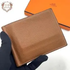エルメス ポーカー マネークリップ ヴォーエプソン 札入れ ゴールド ブラウンのサムネイル