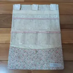 新品 ハンドメイド リバティ ハンナローズピンクベージュ ウォールポケット 収納