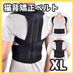 猫背矯正ベルト 姿勢サポーター 腰痛改善 肩こり 姿勢矯正 美姿勢 背筋 XL