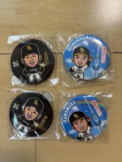 福岡ソフトバンクホークス 缶バッジ 4種セット