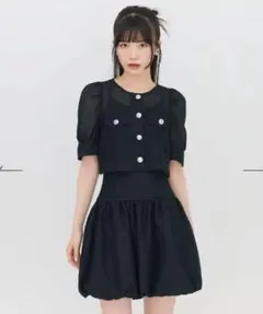 REDYAZEL 黒　セットアップ　バルーンスカート