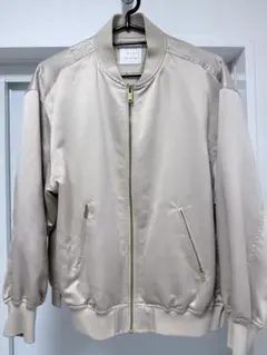 センスオブプレイス　ベージュ MA-1スタイルジャケット　ブルゾン