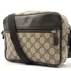 GUCCI GGスプリーム カメラバッグ ショルダーバッグ ベージュ E36