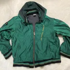 希少 adidas アディダス ナイロンジャケット デサント製 グリーン M