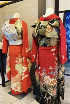 振袖赤地 豪華花柄