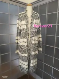 美品★ forever21 フリンジ ロングカーディガン ニットコート アウター