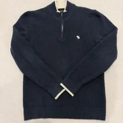 Abercrombie & Fitch ネイビー ジップアップセーター Sサイズのサムネイル