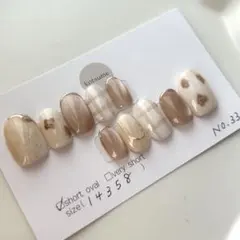 ネイルチップ【１４３５８】　春ネイル　マグネット　小花　ニュアンス　大人