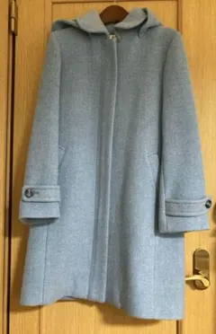 フード付きウールコート