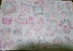 Richeru様 コラージュ 素材 カット済み 訳あり シート4枚分