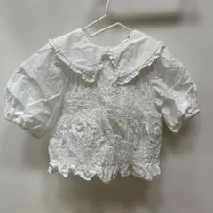 ZARA ホワイト シャーリングシャツ 92