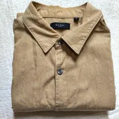 NO.6-180Paulsmithリネン100長袖シャツ　ピンク×サックスブルー NO.6-180Paulsmithリネン100長袖シャツ ピンク×サックスブルー - メルカリ
