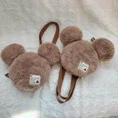 Disney Resort ミッキー　ファーショルダー　パスケース　２個セット